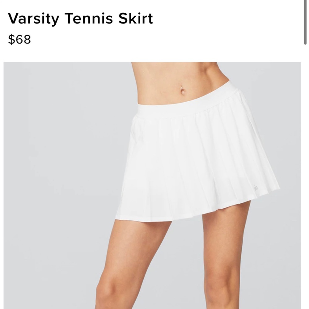 Alo Aces Tennis Skirt White Small